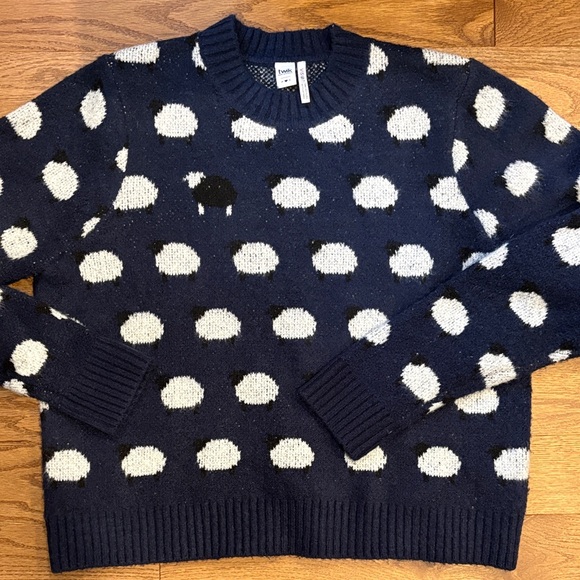 twik Sweaters - Twik Black Sheep Pattern Sweater